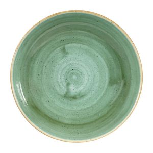 Churchill Stonecast Round Coupe Bowls Samphire Green 248mm (Pack of 12) - DF998  - 1