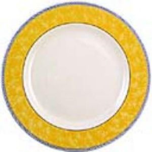 Churchill New Horizons Marble Border Classic Plates Yellow 165mm (Pack of 24) - M779  - 1