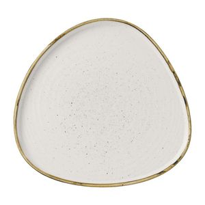 Churchill Stonecast Barley White Triangle Walled Chefs Plate 260mm (Pack of 6) - FR030  - 1