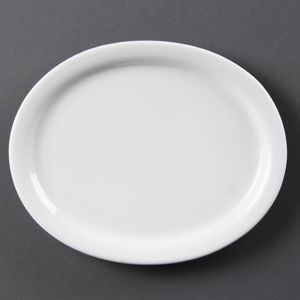 Olympia Whiteware Oval Platters 202mm (Pack of 6) - CB476  - 1