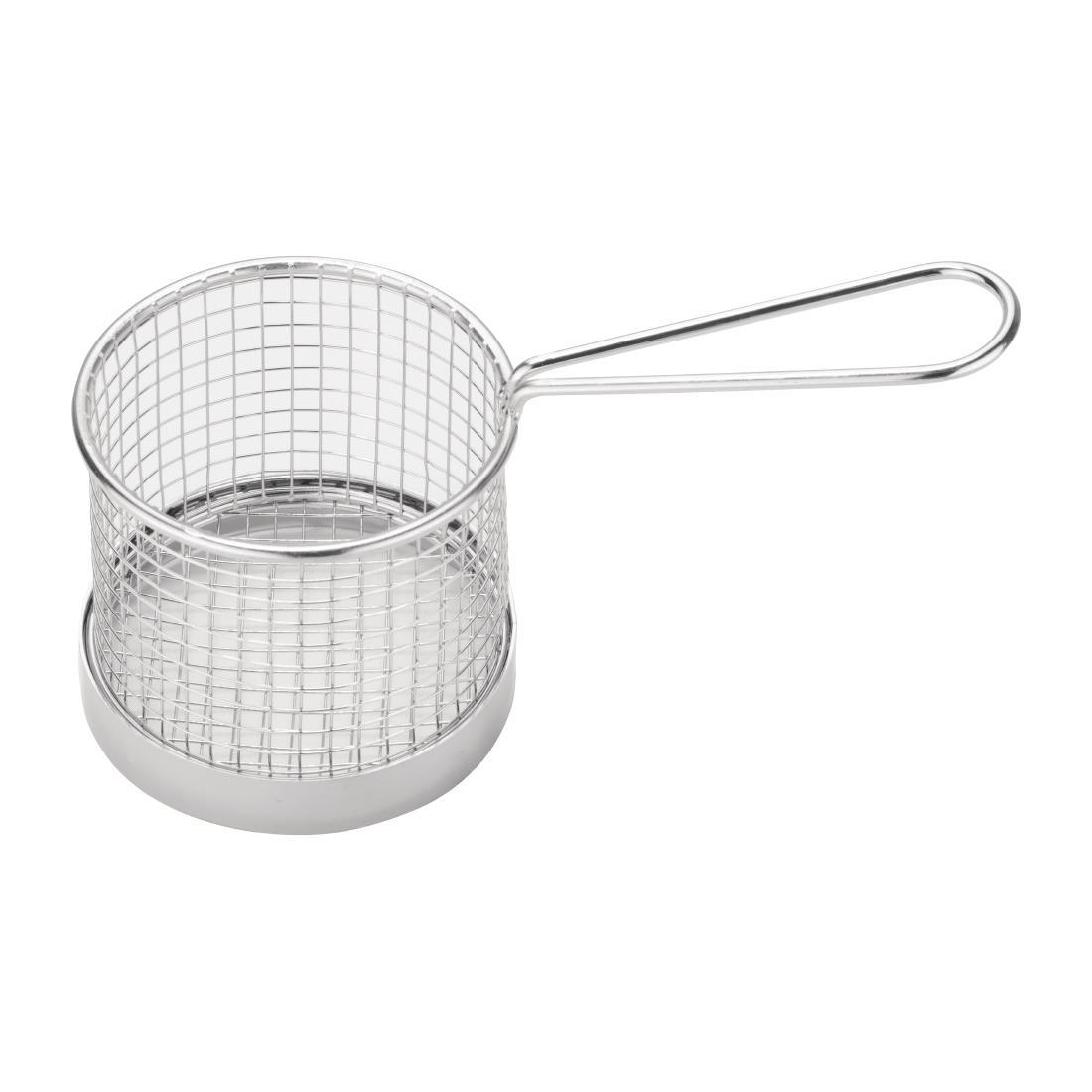 Olympia Chip Basket round with Handle 95mm - GG875  - 4