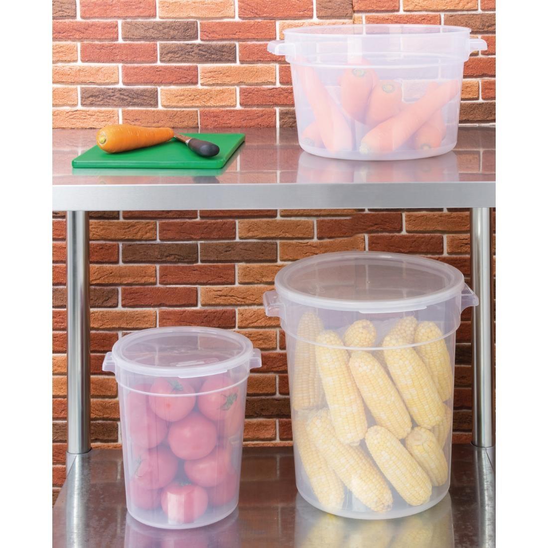 Vogue Polypropylene Round Food Storage Container 7.5Ltr - DJ960  - 9