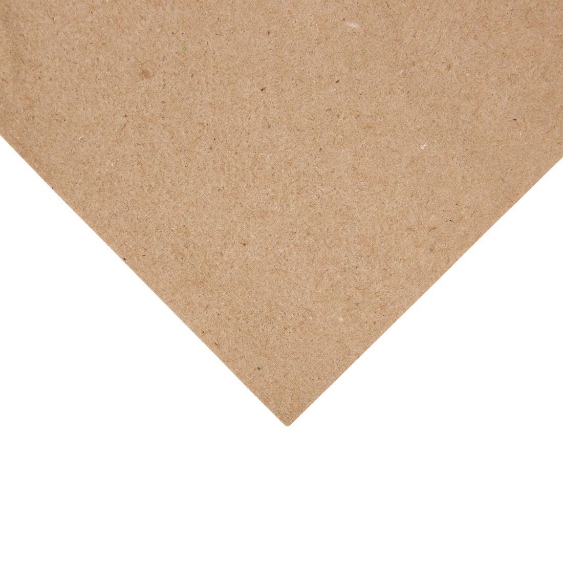 Fiesta Recyclable Recycled Dinner Napkin Kraft 40x40cm 2ply 1/8 Fold (Pack of 2000) - FE250  - 2