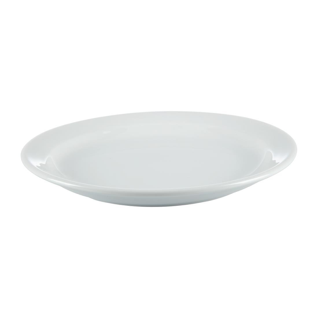 Olympia Whiteware Narrow Rimmed Plates 180mm (Pack of 12) - CB487  - 5