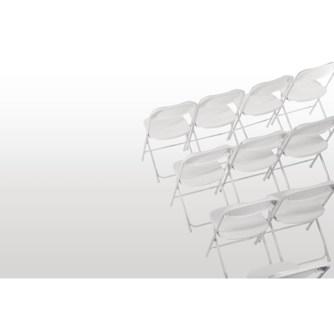 Bolero PP Folding Chairs White (Pack of 10) - GD387  - 3