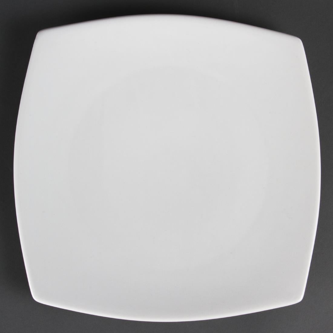 Olympia Whiteware Rounded Square Plates 270mm (Pack of 6) - CB493  - 1