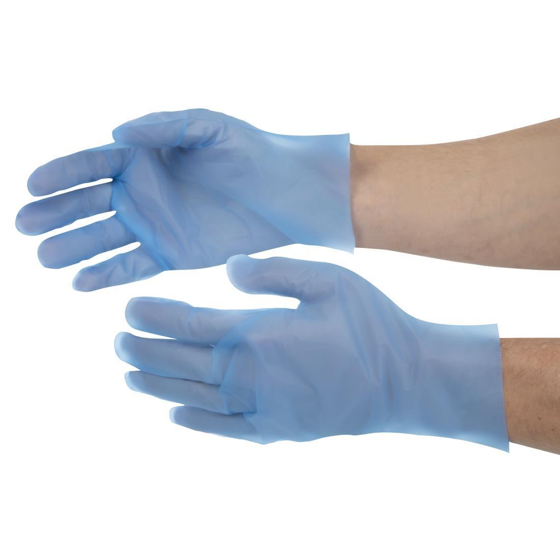 Nisbets Essentials Powder-Free TPE Gloves Blue S (Pack of 200) - FC488-S  - 5