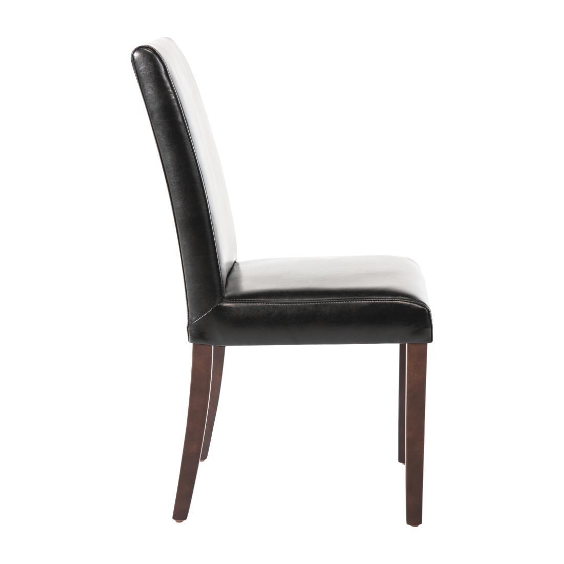 Bolero Faux Leather Dining Chair Black (Box 2) - GF954  - 3
