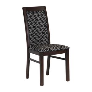 Brooklyn Padded Back Dark Walnut Dining Chair with Blue Diamond Padded Seat and Back (Pack of 2) - FT414  - 1