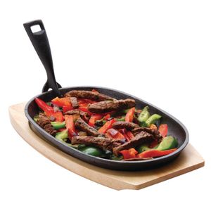 Olympia Light Wooden Base for Sizzle Platter 315 x 220mm - GJ558  - 2