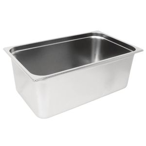 Vogue Heavy Duty Stainless Steel 1/1 Gastronorm Pan 200mm - GM323  - 1
