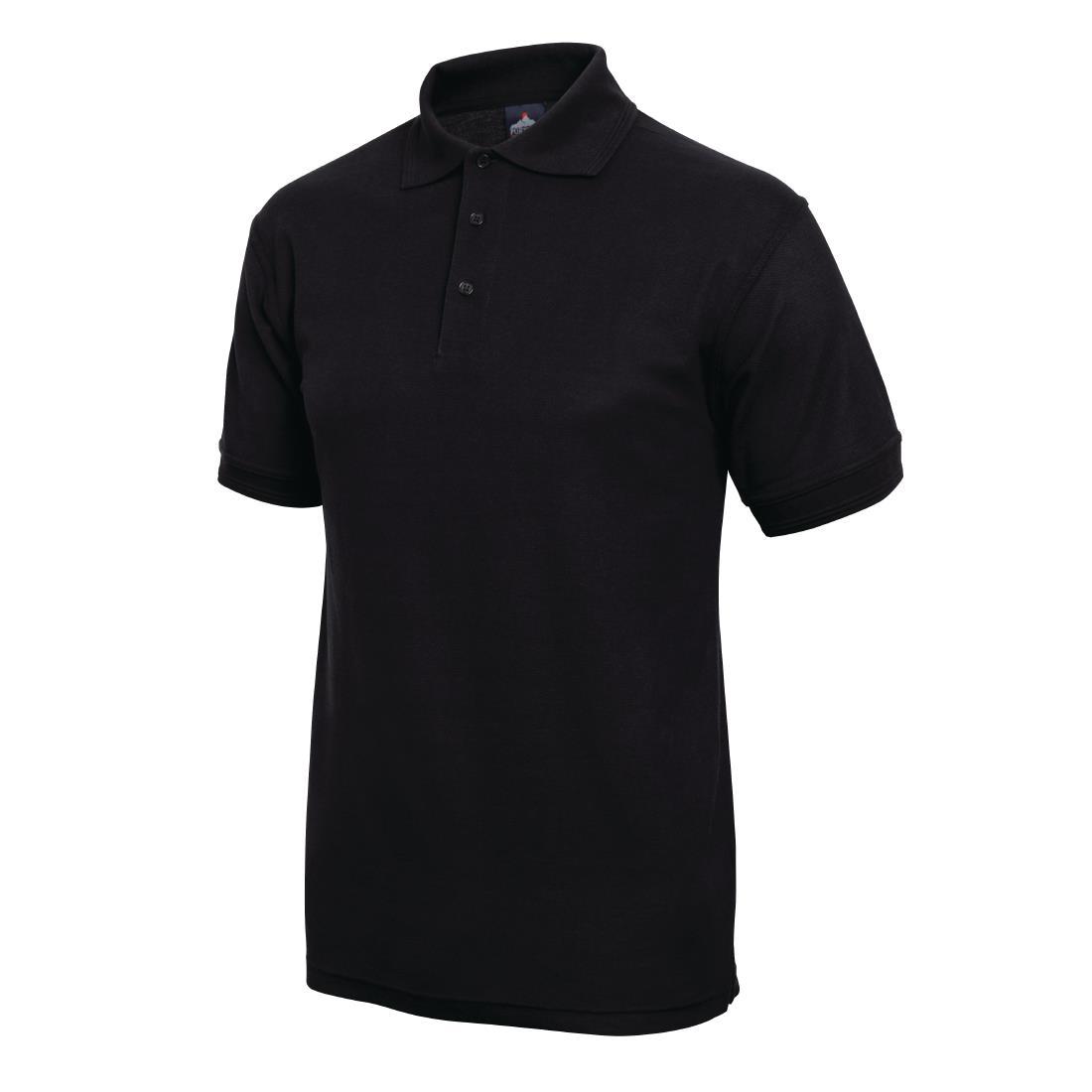 Unisex Polo Shirt Black S - A735-S  - 2