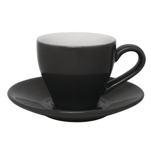 Olympia Cafe Espresso Saucers Charcoal 116.5mm (Pack of 12) - GK087  - 2