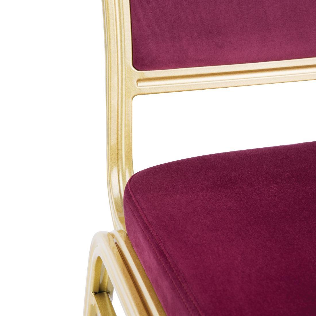 Bolero Regal Banquet Chairs Claret (Pack of 4) - DY695  - 4