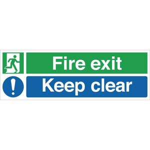 Fire Exit Keep Clear Sign - W311  - 1