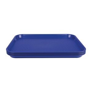 Olympia Kristallon Polypropylene Fast Food Tray Blue Small 345mm - DP215  - 3