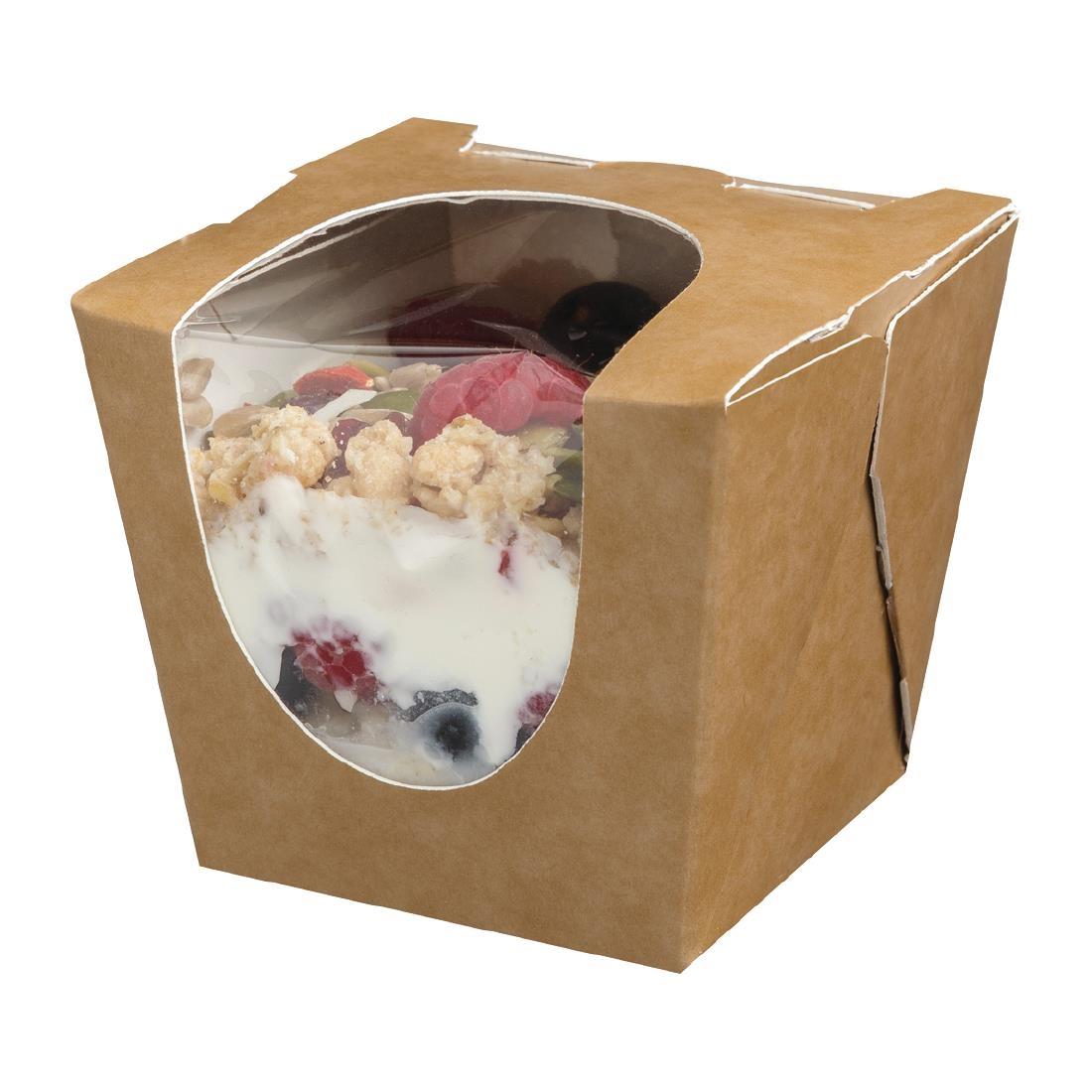 Colpac Zest Compostable Kraft Deli Boxes 250ml / 8oz (Pack of 500) - FP583  - 1