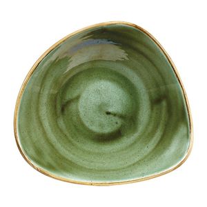 Churchill Stonecast Triangular Bowls Samphire Green 235mm (Pack of 12) - DY043  - 1