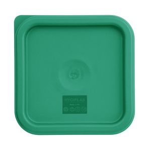 Hygiplas Polycarbonate Square Food Storage Container Lid Green Small - CF046  - 1