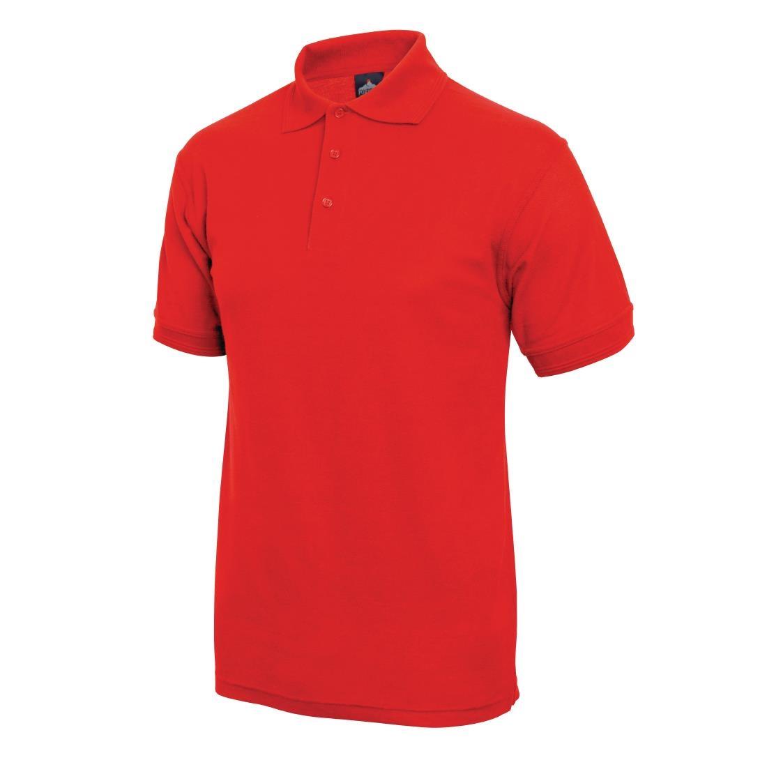 Unisex Polo Shirt Red L - A762-L  - 2