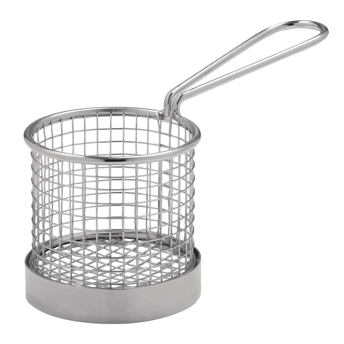 Olympia Chip basket Round with Handle 80mm - CE148  - 1