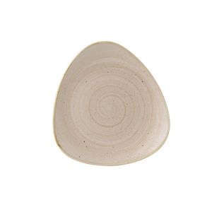 Churchill Stonecast Triangle Plate Nutmeg Cream 229mm (Pack of 12) - GR940  - 1