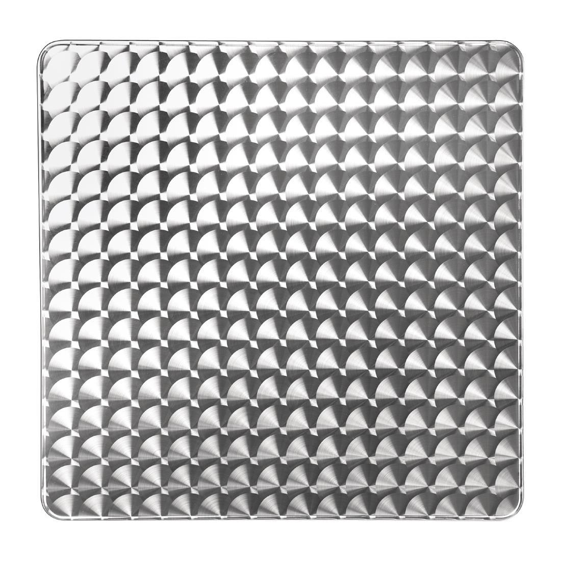 Bolero Square Stainless Steel Flip Top Table 600mm (Single) - CG838  - 2
