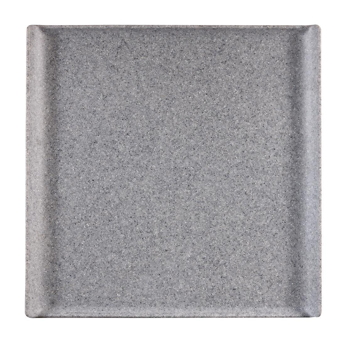 Churchill Melamine Square Trays Granite 303mm (Pack of 4) - CY772  - 1