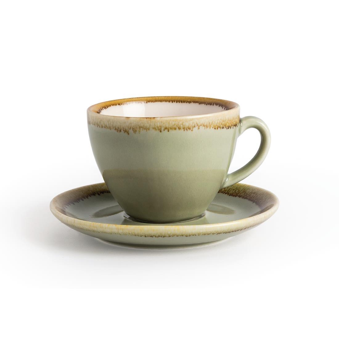 Olympia Kiln Cappuccino Cups Moss 230ml (Pack of 6) - GP478  - 2