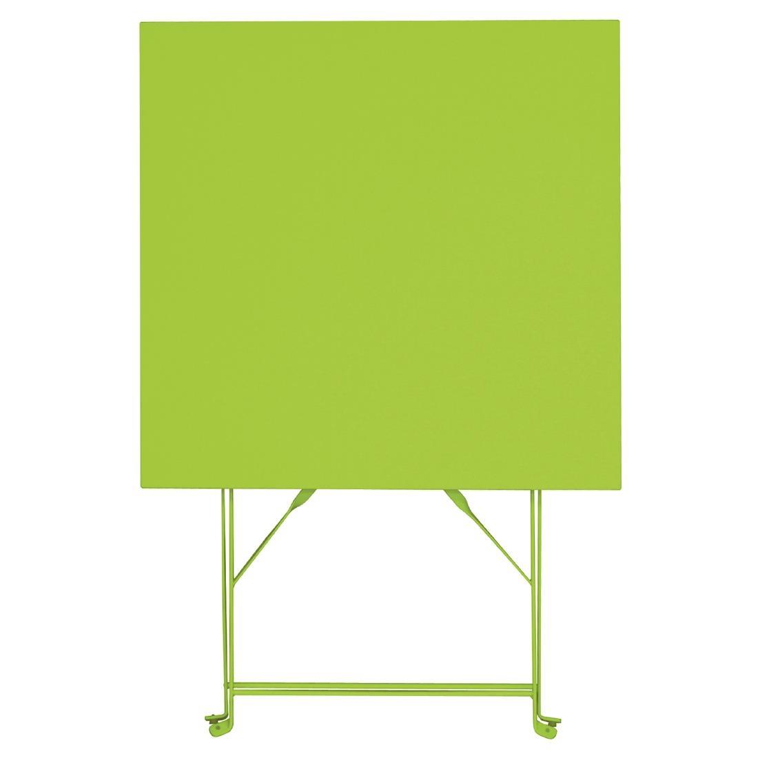 Bolero Lime Green Square Pavement Style Steel Table - GK987  - 2