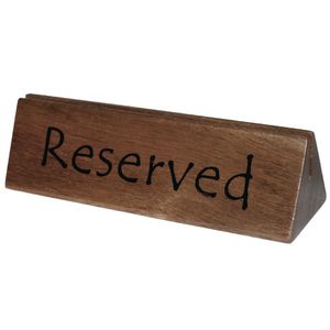 Olympia Acacia Menu Holder and Reserved Sign (Pack of 10) - CL381  - 1