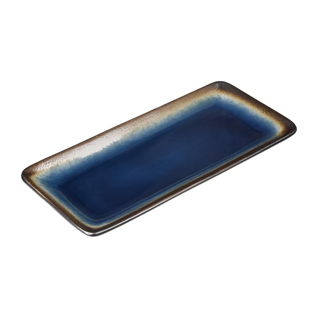Olympia Nomi Rectangular Plate Blue 245mm (Pack of 6) - HC331  - 2