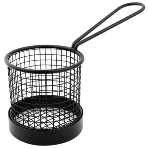 Olympia Mini Fryer Basket Black with Handle - CL470  - 1
