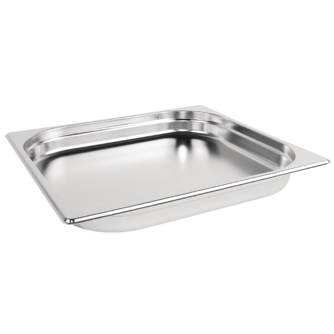 Vogue Stainless Steel 2/3 Gastronorm Pan 40mm - K810  - 1