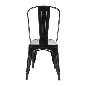 Bolero Bistro Steel Side Chairs Black (Pack of 4) - GL331  - 1