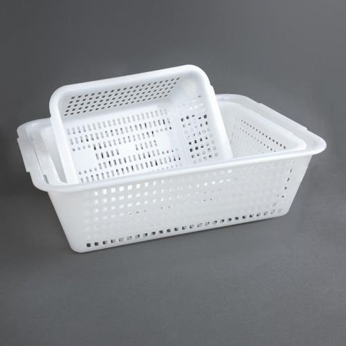 Vogue Square Colander White 395mm - CW355  - 3