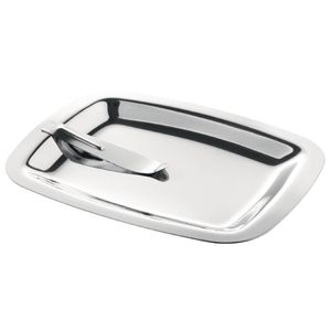 Olympia Square Stainless Steel Tip Tray With Bill Clip - CM759  - 1