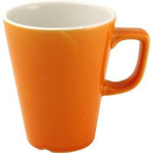 Churchill New Horizons Colour Glaze Cafe Latte Mugs Orange 340ml (Pack of 12) - W894  - 1