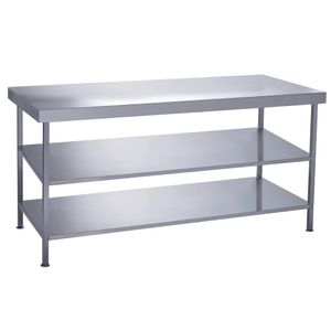 Parry Fully Welded Stainless Steel Centre Table 2 Undershelves 1200x600mm - DC611  - 1