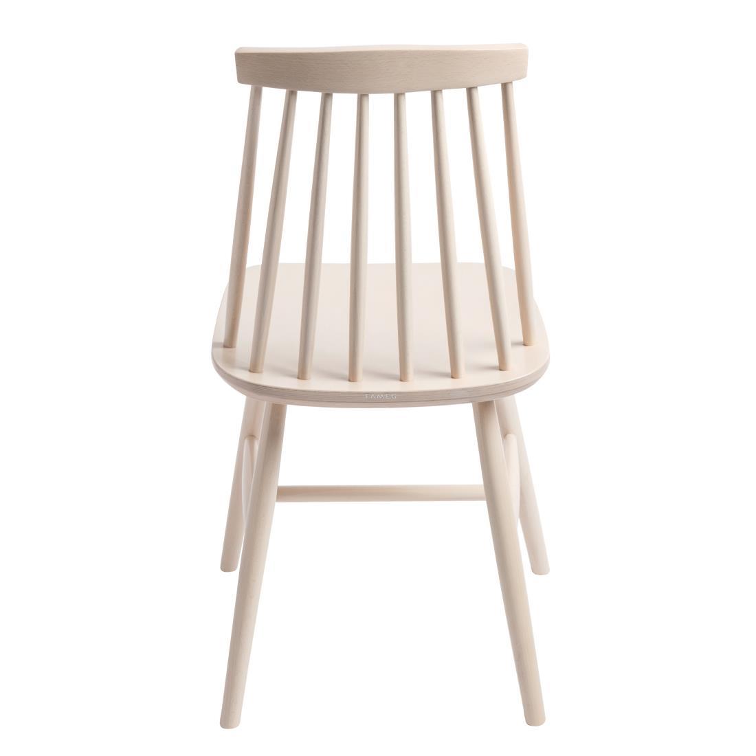 Fameg Farmhouse Angled Side Chairs White (Pack of 2) - DC354  - 4