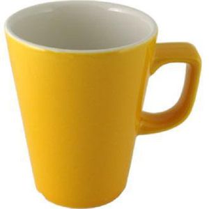 Churchill New Horizons Colour Glaze Cafe Latte Mugs Yellow 340ml (Pack of 12) - W895  - 1