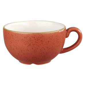 Churchill Stonecast Cappuccino Cup Spiced Orange 8oz (Pack of 12) - DK549  - 1