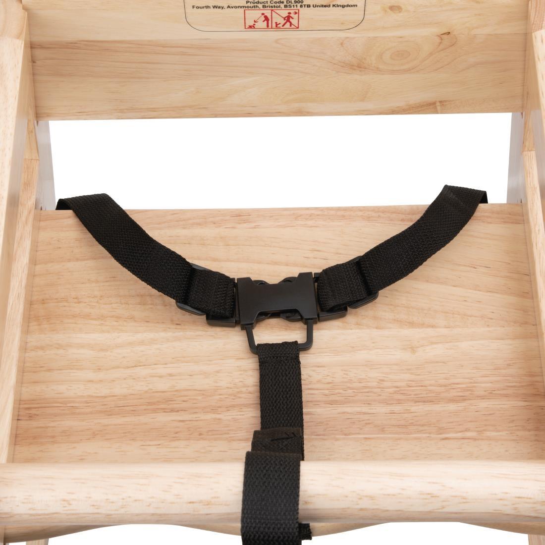 Bolero Wooden Highchair Natural Finish - DL900  - 2