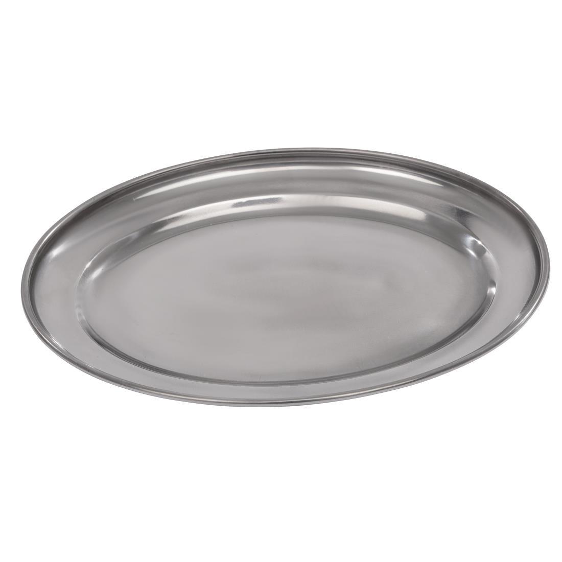 Olympia Stainless Steel Oval Serving Tray 200mm - K360  - 2
