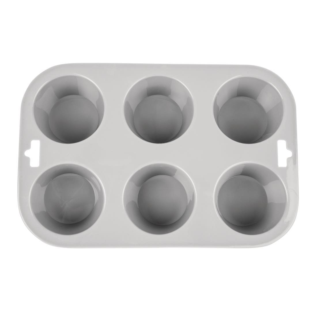 Vogue Flexible Silicone Muffin Pan 6 Cup - DA520 - Buy Online at Nisbets