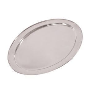 Olympia Stainless Steel Oval Serving Tray 660mm - K370  - 1