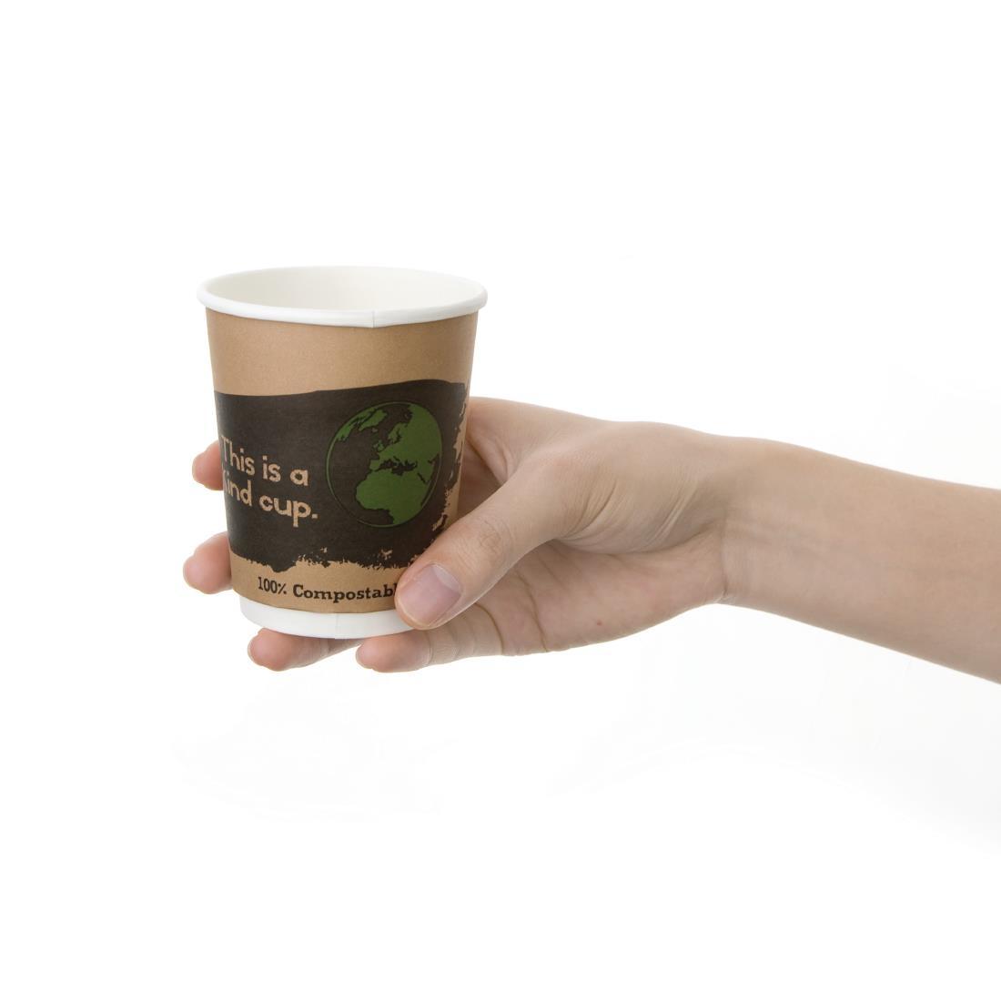 Fiesta Compostable Coffee Cups Double Wall 227ml / 8oz (Pack of 500) - DY985  - 4
