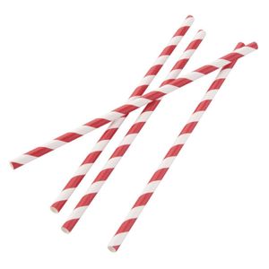Fiesta Compostable Individually Wrapped Paper Straws Red Stripes (Pack of 250) - FP442  - 1