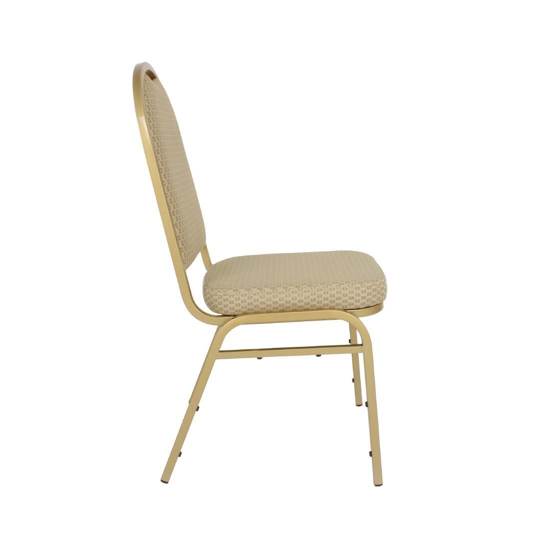 Bolero Steel Banquet Chairs with Neutral Cloth (Pack of 4) - GR360  - 3