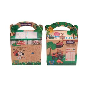 Crafti's Kids Recycled Kraft Bizzi Meal Boxes Pet and Farm (Pack of 200) - DK364  - 1